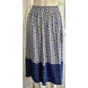 Croft & Barrow XL Floral Maxi Skirt Boho Cottagecore Elastic Waist Versatile